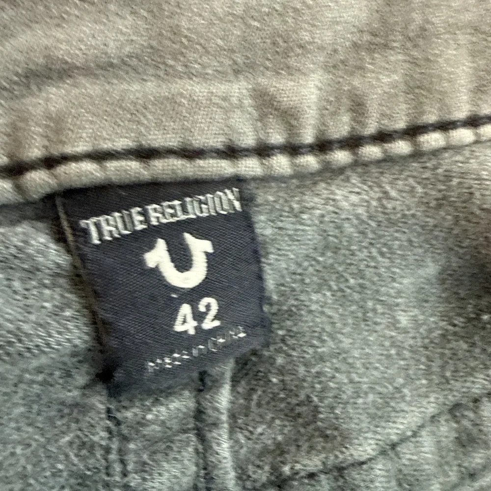 True‎ Religion Men's Geno Relaxed Fit Straight Jeans, Size 42 Gray Lightweight